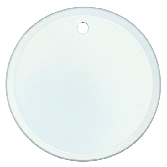 Ornamento Circular de Vidrio Personalizado | Impresión en 1 Cara (Visible por Ambos Lados)