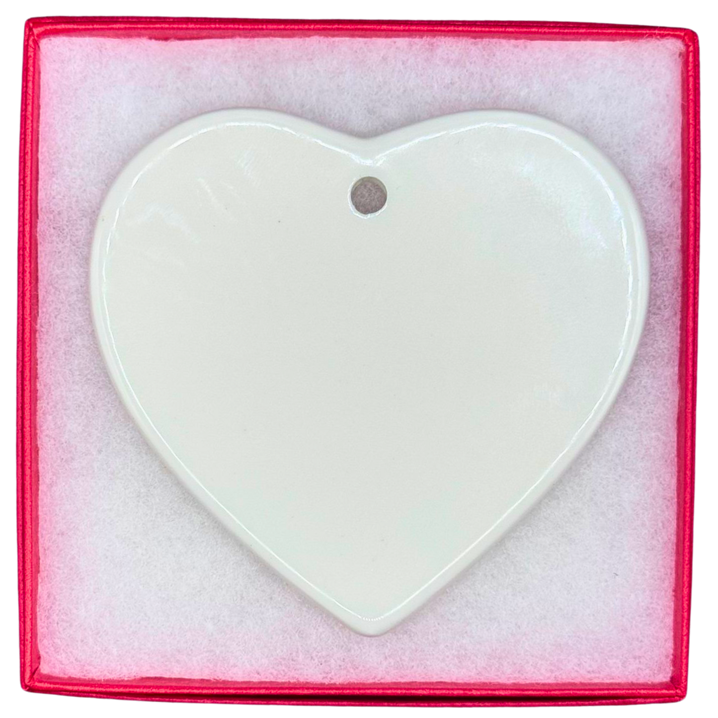 Ornamento de Ceramica Corazon, impresion 1 lado o 2 lados