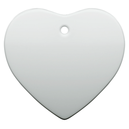 Ornamento de Ceramica Corazon, impresion 1 lado o 2 lados